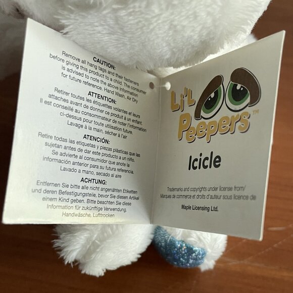 Russ Berrie Lil Peepers Icicle Polar Bear Plush - Picture 7 of 8